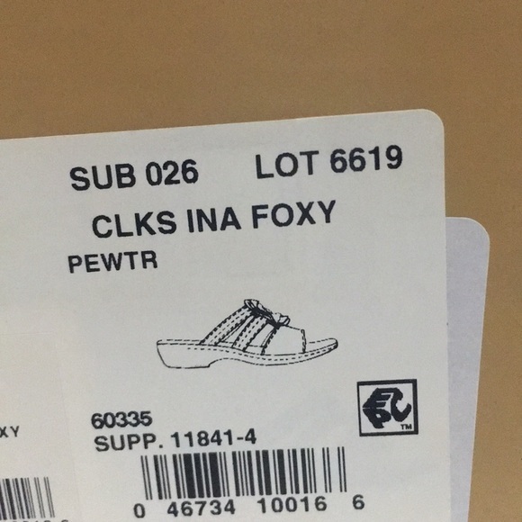 Clark’s ina foxy pewter color sandals Sz 8 M - Picture 3 of 4